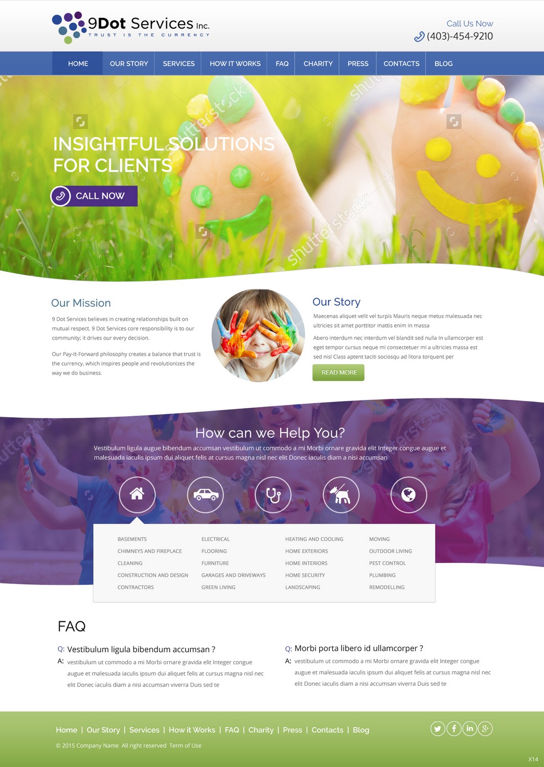 Web Design by pb for 9 Dot Services Inc. | Design #9278508
