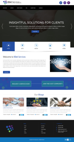 Web Design by Creations Box 2015 for 9 Dot Services Inc. | Design: #9276639