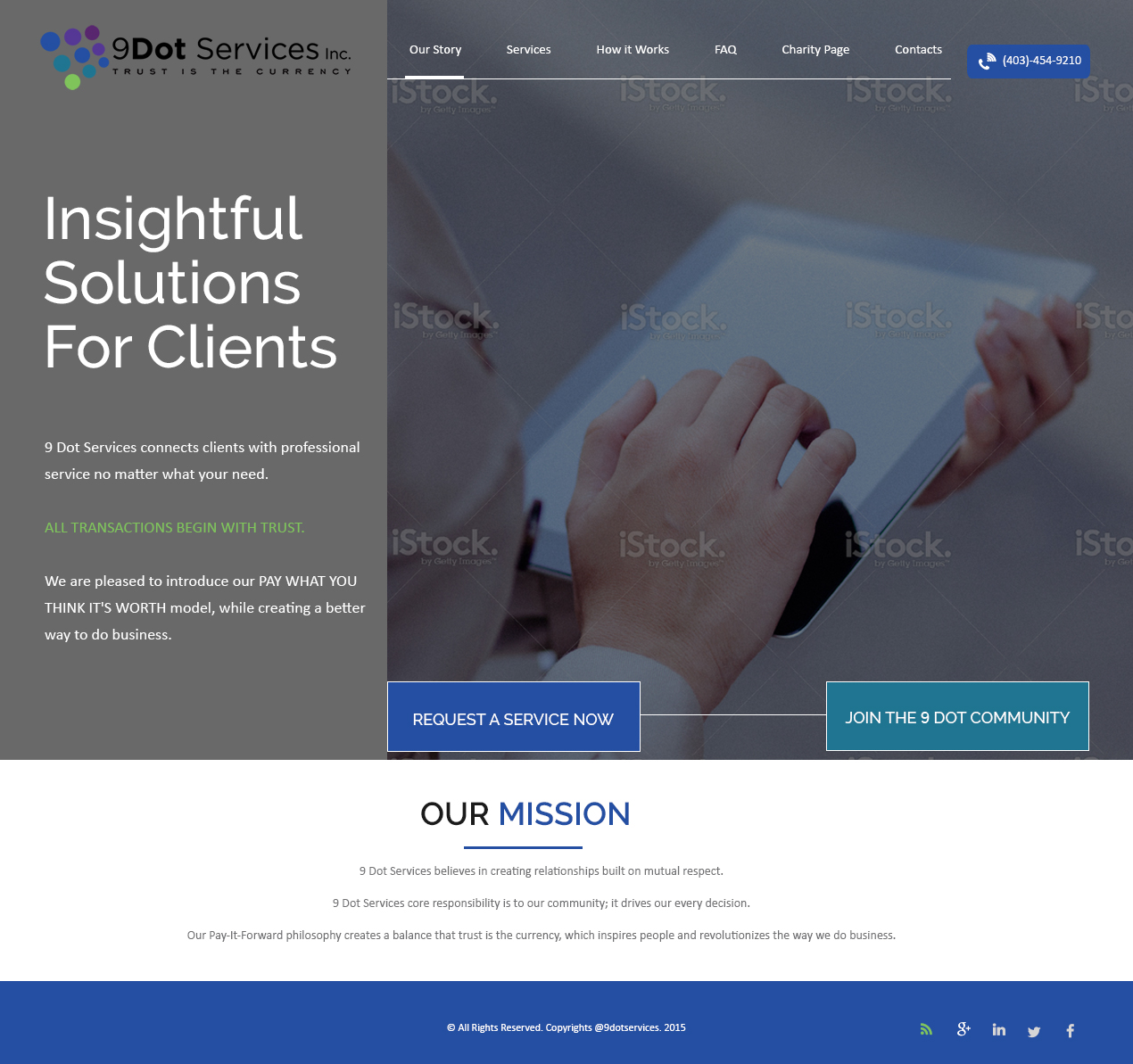 Web Design by Creations Box 2015 for 9 Dot Services Inc. | Design #9276640