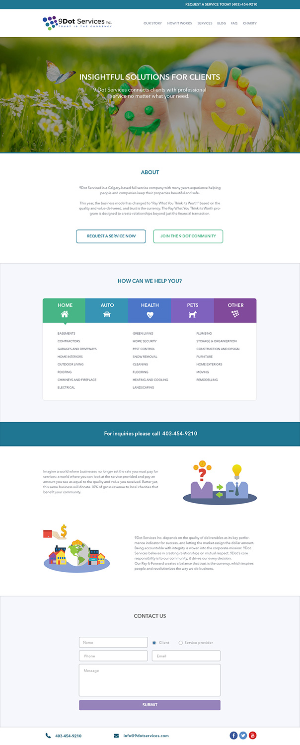 Diseño Web por PixPro para 9 Dot Services Inc. | Diseño #9287954