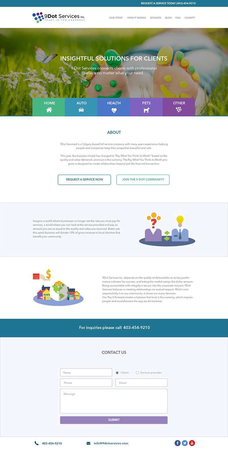 Web Design by PixPro for 9 Dot Services Inc. | Design #9287964