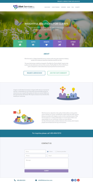 Web Design by PixPro for 9 Dot Services Inc. | Design: #9287964