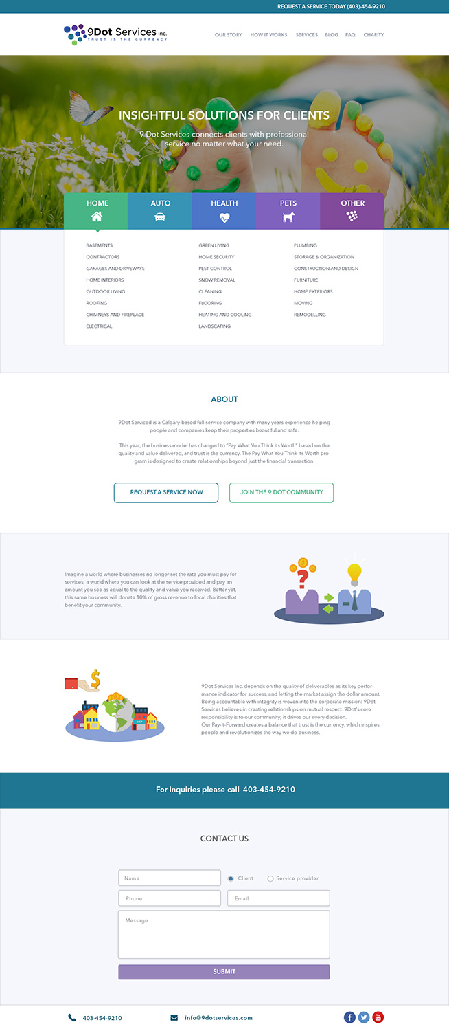 Web Design by PixPro for 9 Dot Services Inc. | Design #9287974