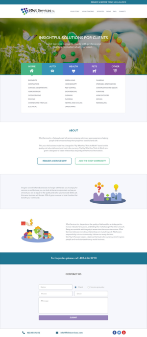 Web Design by PixPro for 9 Dot Services Inc. | Design: #9287974