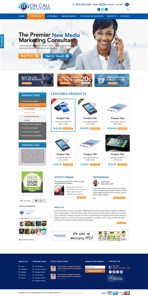Web Design by AVROM for I. T. On Call | Design: #2083768