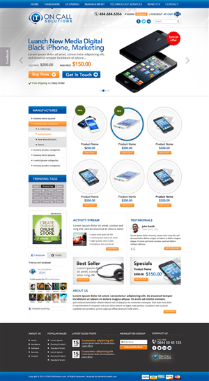 Web Design by AVROM for I. T. On Call | Design: #2088979