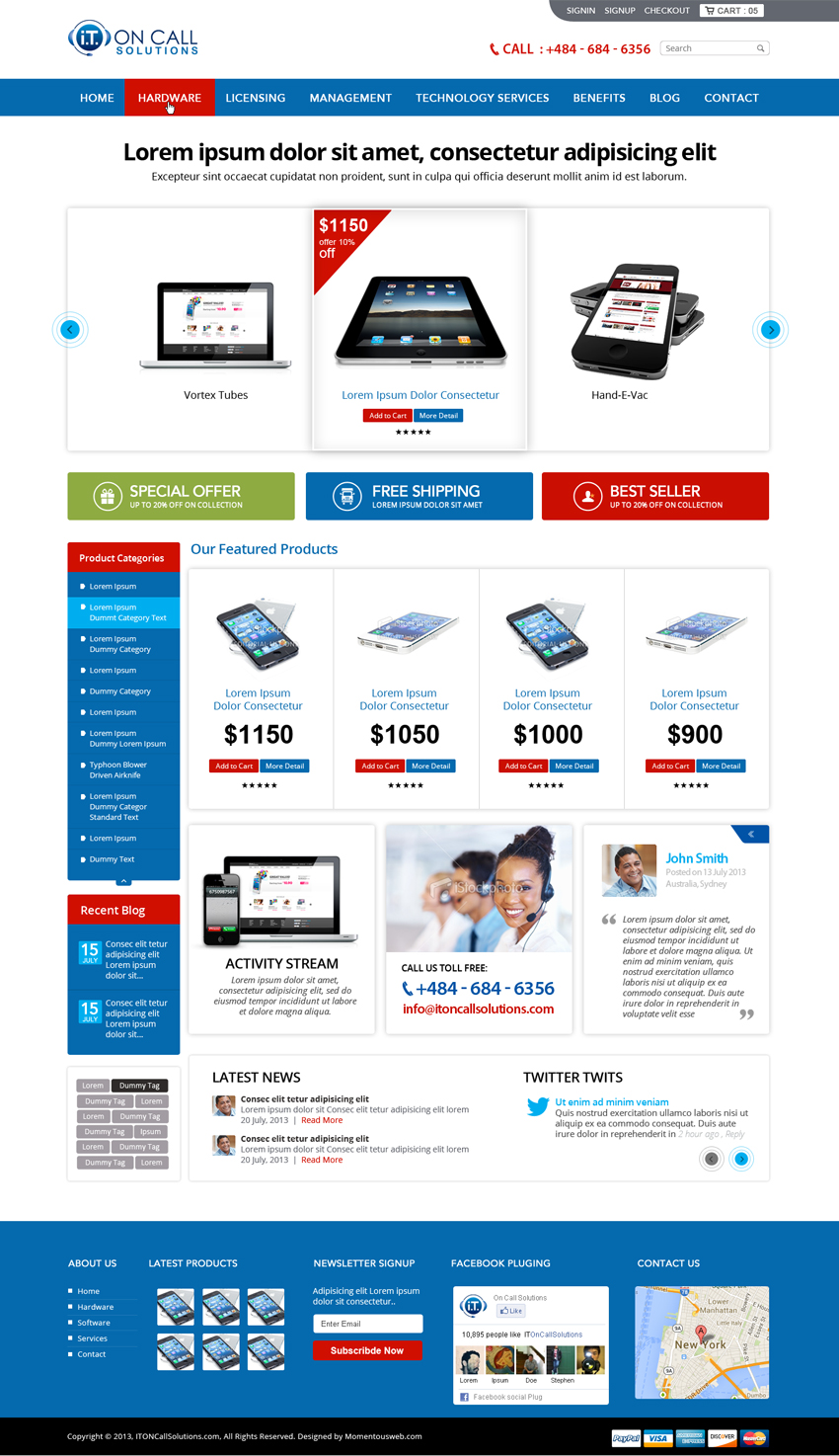 Web Design by AVROM for I. T. On Call | Design #2103459