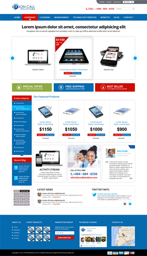 Web Design by AVROM for I. T. On Call | Design: #2103459