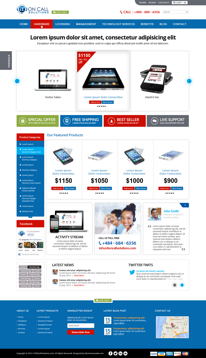 Web Design by AVROM for I. T. On Call | Design #2105523