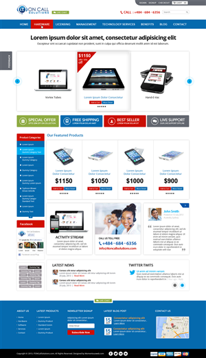 Web Design by AVROM for I. T. On Call | Design: #2105523