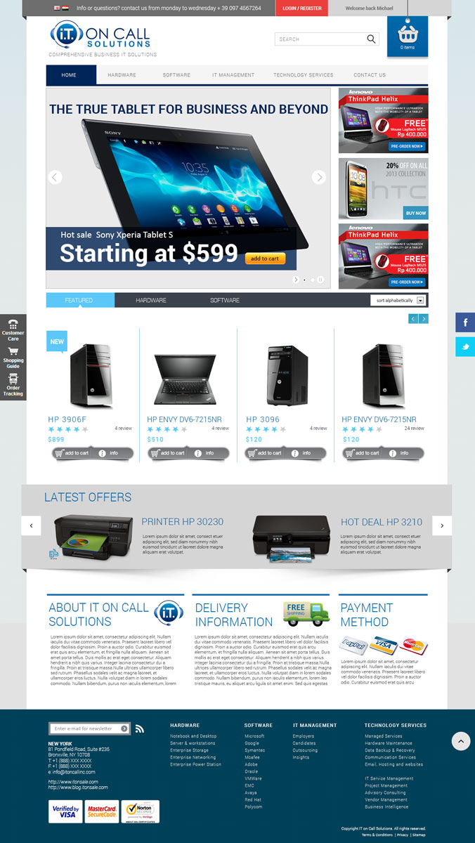Web Design by Visualland for I. T. On Call | Design #2115311