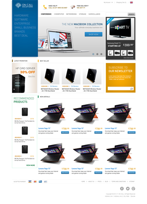 Web Design by Eric Z. for I. T. On Call | Design: #2056554
