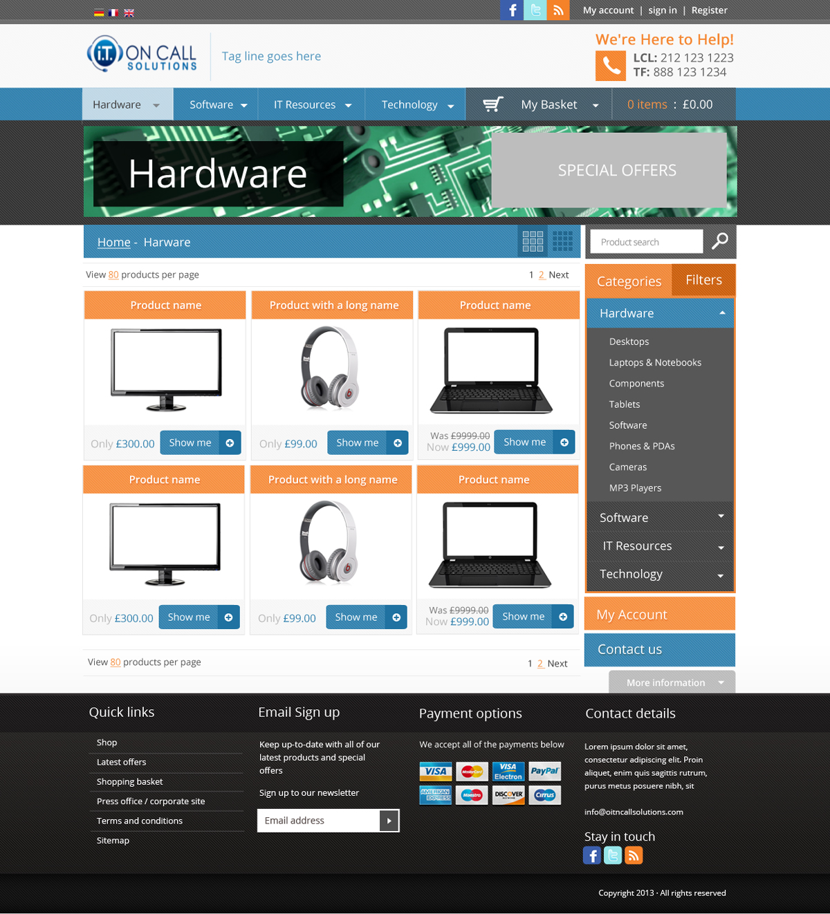 Diseño Web por Design Monkey (jim) para I. T. On Call | Diseño #2062915