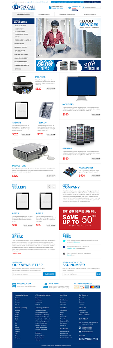 Web Design by Mayank Patel for I. T. On Call | Design #2120110