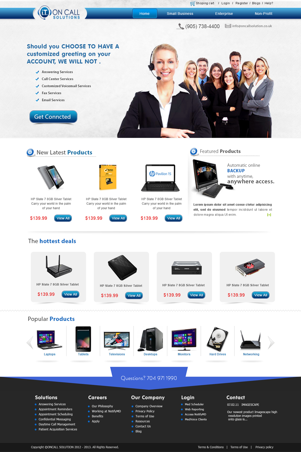 Web Design by webxvision for I. T. On Call | Design #2086122