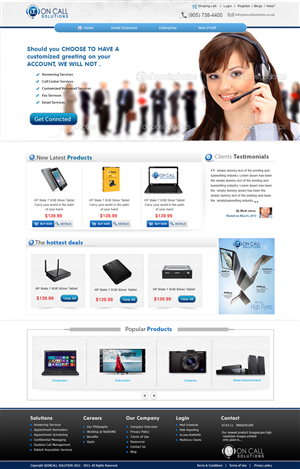 Web Design by webxvision for I. T. On Call | Design #2102324