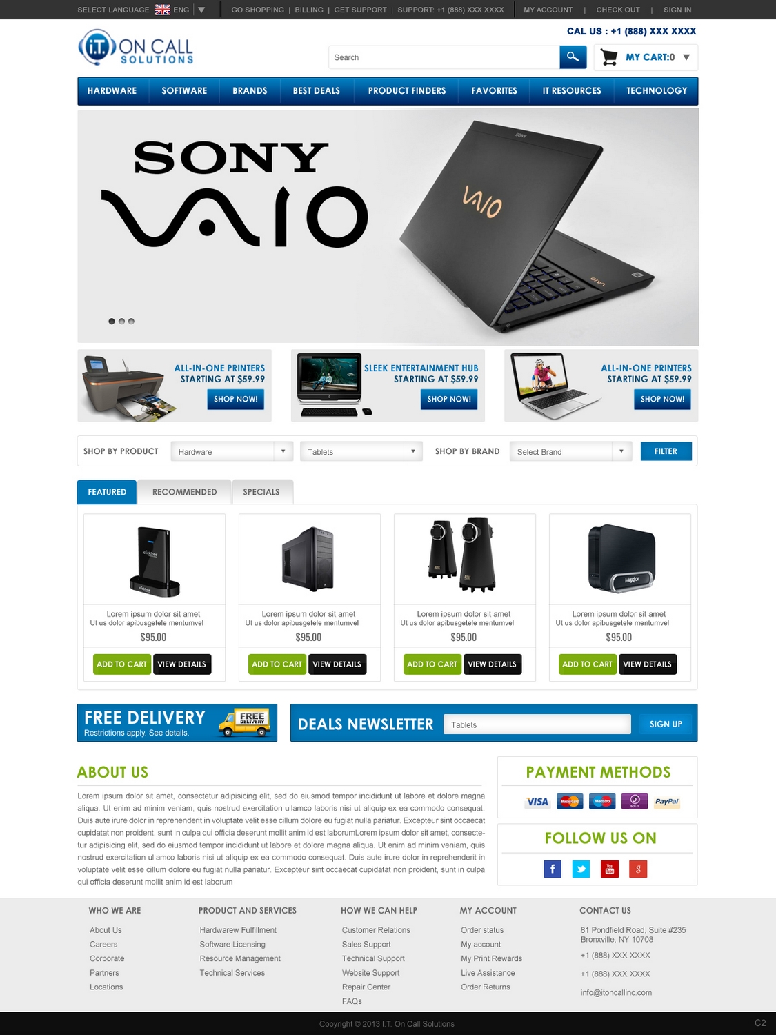 Web Design by pb for I. T. On Call | Design #2061871