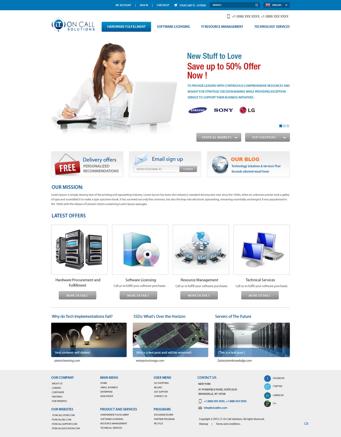 Web Design by pb for I. T. On Call | Design #2061873