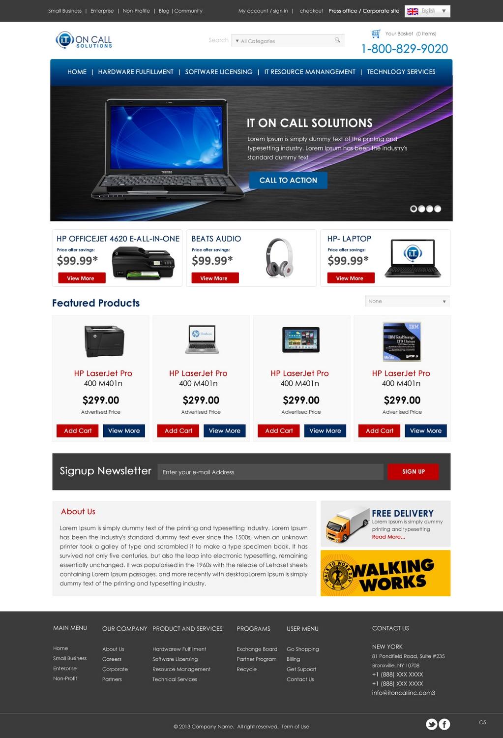 Web Design by pb for I. T. On Call | Design #2066756