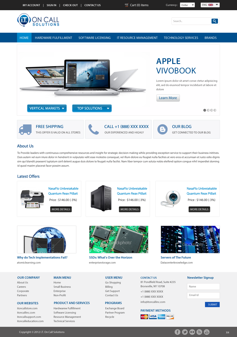 Web Design by pb for I. T. On Call | Design #2066763