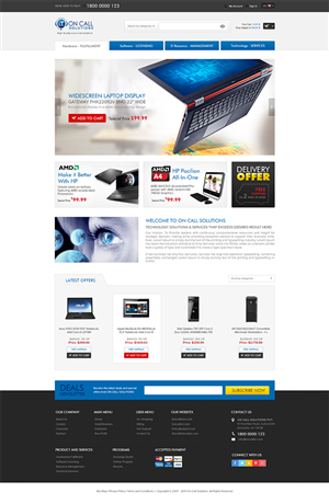 Web Design by the-lion-king for I. T. On Call | Design: #2060609