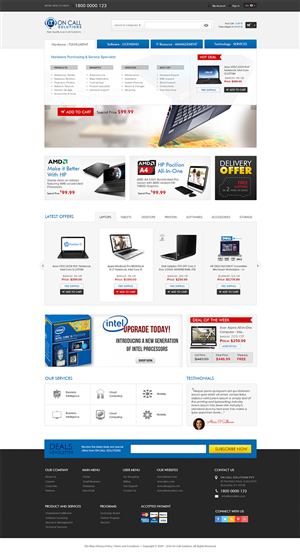 Web Design by the-lion-king for I. T. On Call | Design: #2081355