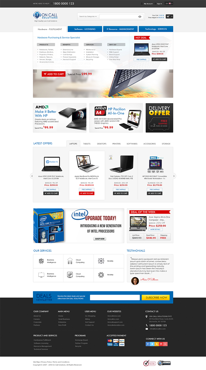 Diseño Web por the-lion-king para I. T. On Call | Diseño #2086016