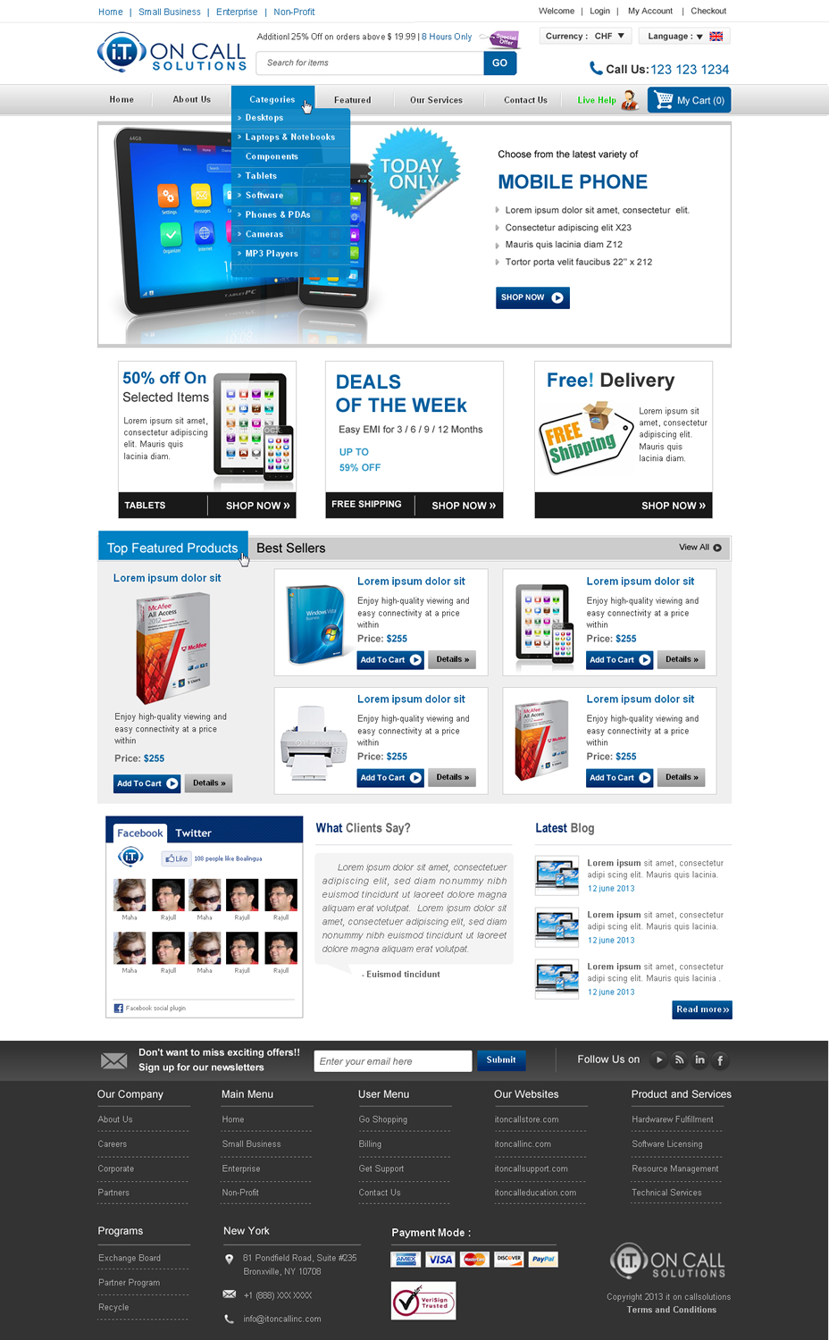 Web Design par Sbss pour I. T. On Call | Design #2101863