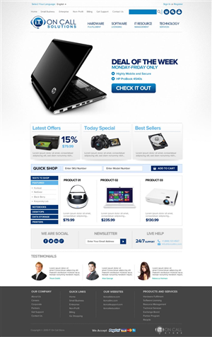 Web Design by TechWise for I. T. On Call | Design: #2083954