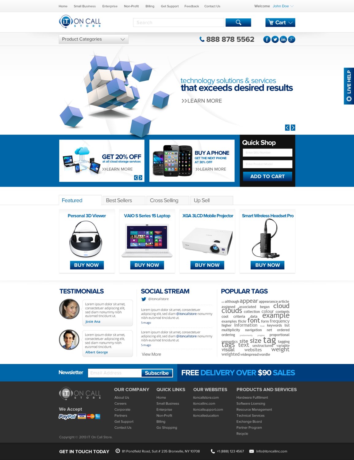 Web Design by TechWise for I. T. On Call | Design #2083963