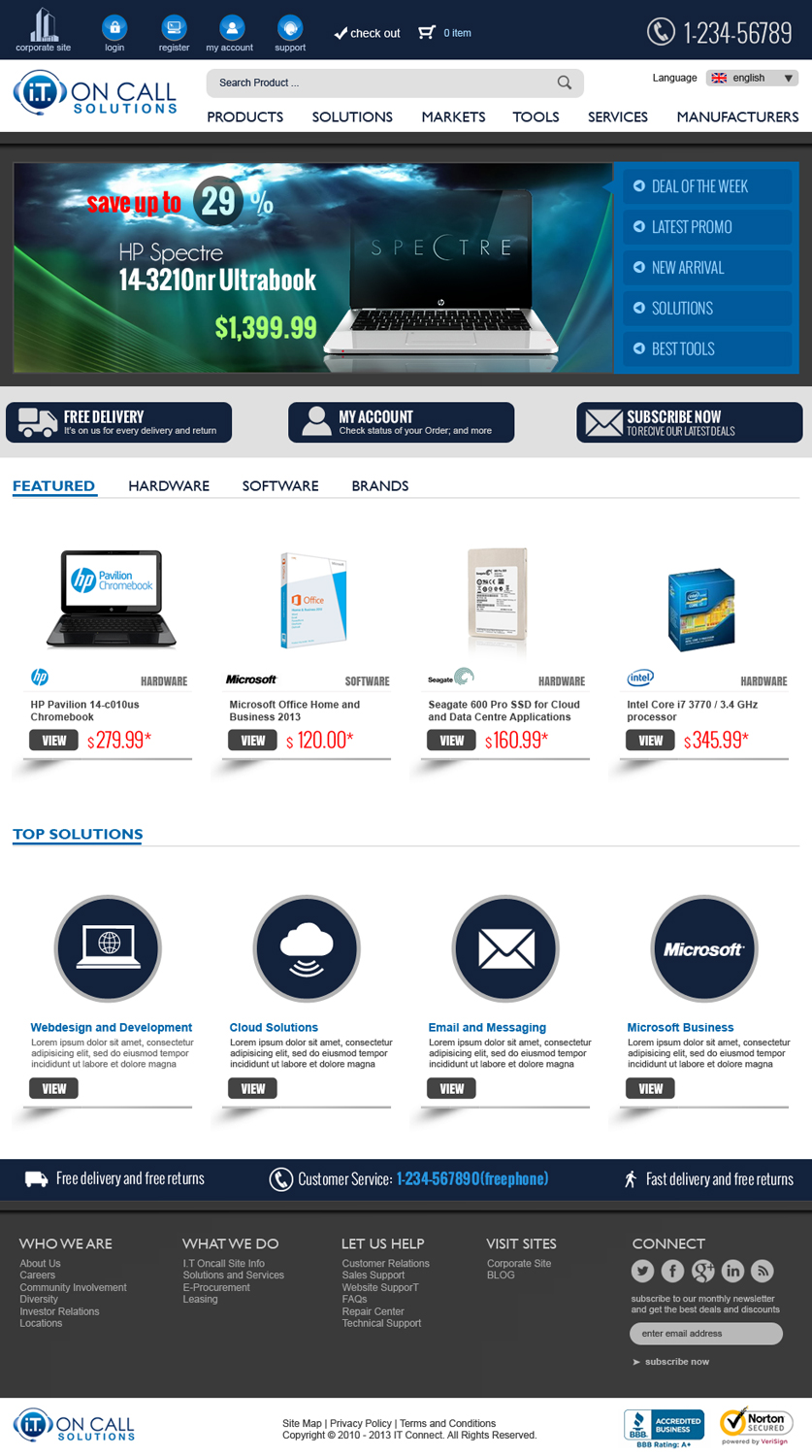 Diseño Web por jeckx2 para I. T. On Call | Diseño #2120311