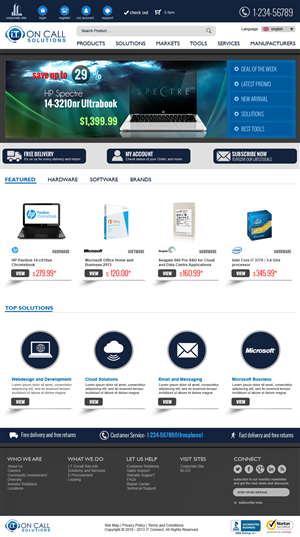 Web Design by jeckx2 for I. T. On Call | Design: #2120311