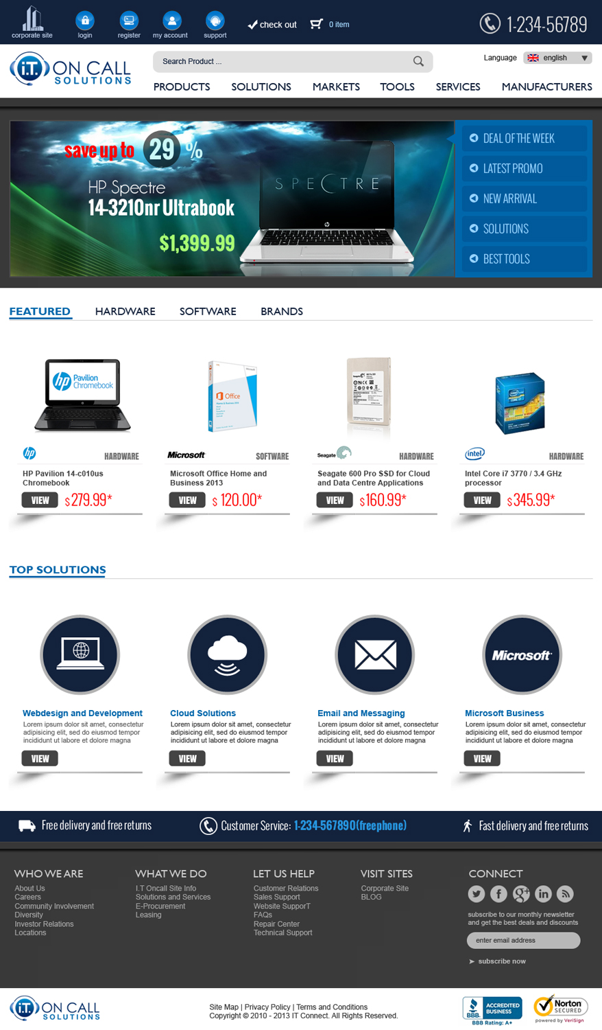 Diseño Web por jeckx2 para I. T. On Call | Diseño #2120315