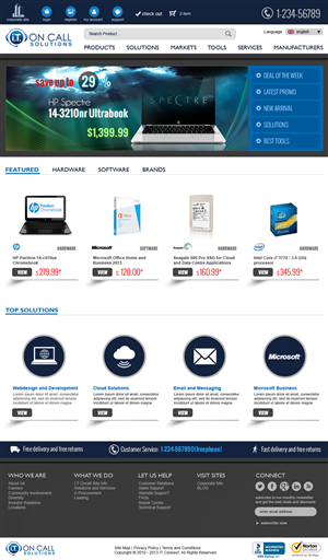 Web Design by jeckx2 for I. T. On Call | Design: #2120315