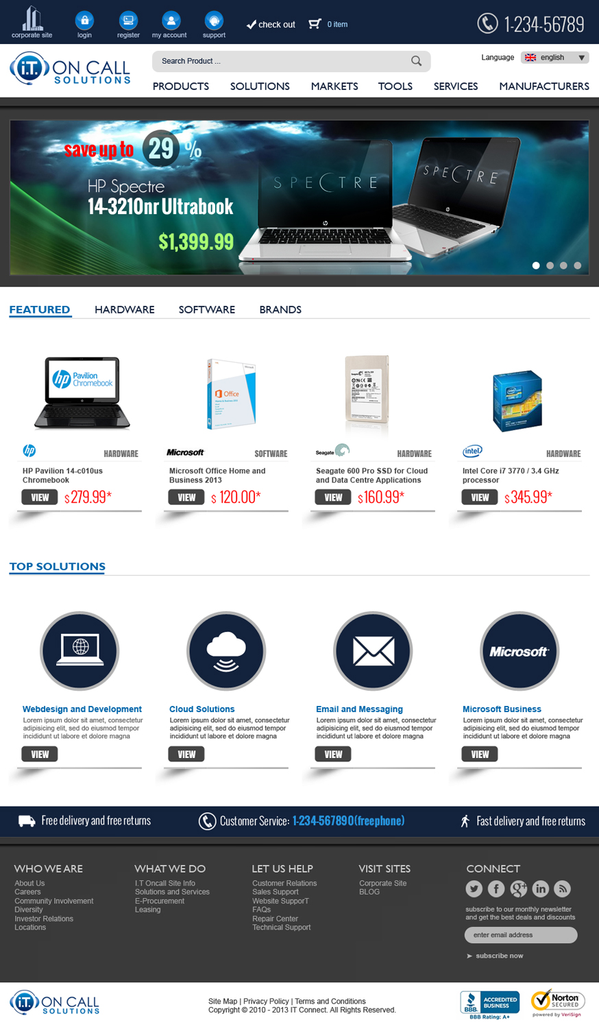 Diseño Web por jeckx2 para I. T. On Call | Diseño #2120388