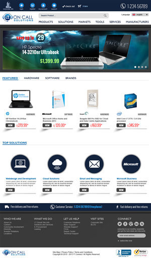 Web Design by jeckx2 for I. T. On Call | Design: #2120388