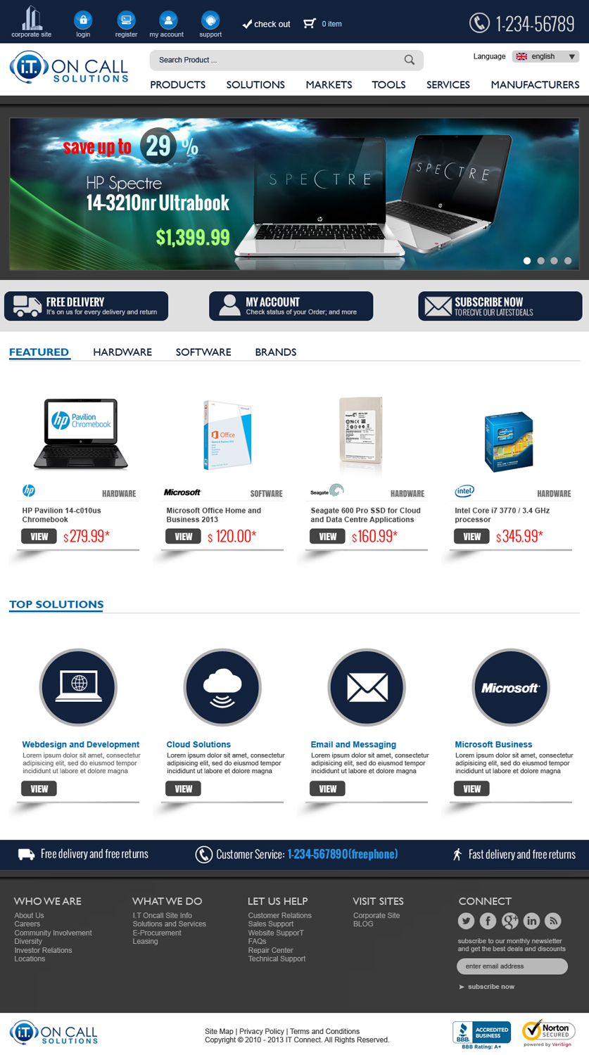 Diseño Web por jeckx2 para I. T. On Call | Diseño #2120392