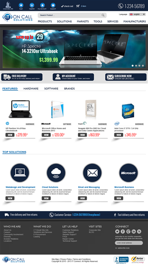 Web Design by jeckx2 for I. T. On Call | Design: #2120392