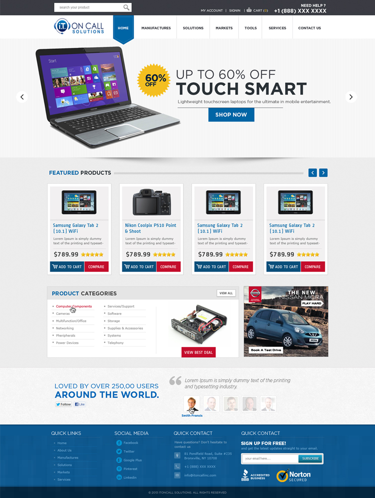 Diseño Web por dp para I. T. On Call | Diseño #2082343