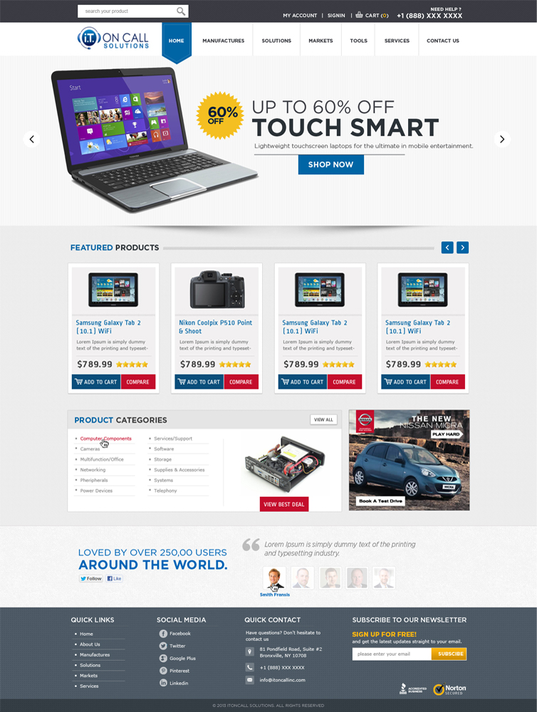 Web Design by dp for I. T. On Call | Design #2088189