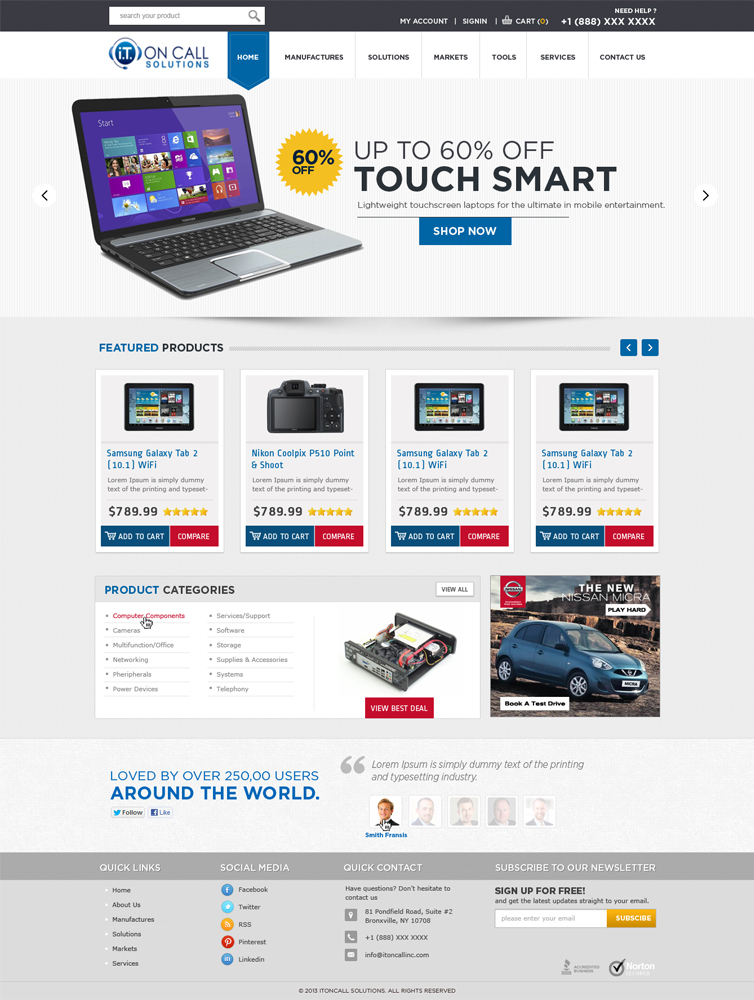 Web Design by dp for I. T. On Call | Design #2088195