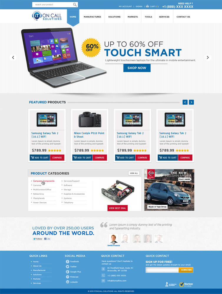 Diseño Web por dp para I. T. On Call | Diseño #2088201