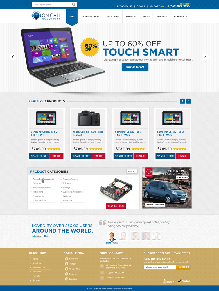 Diseño Web por dp para I. T. On Call | Diseño #2088202