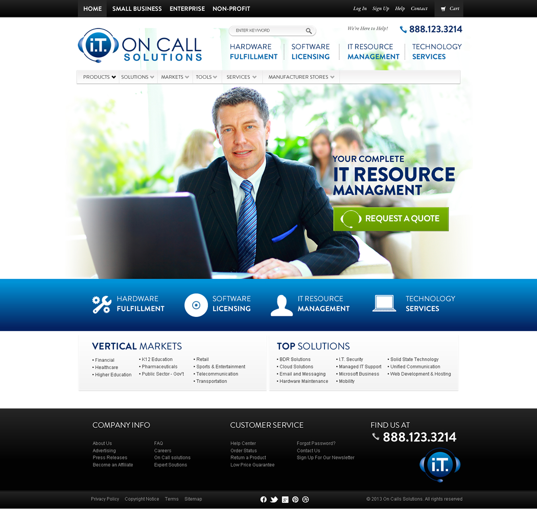 Web Design by Behriatech for I. T. On Call | Design #2083824