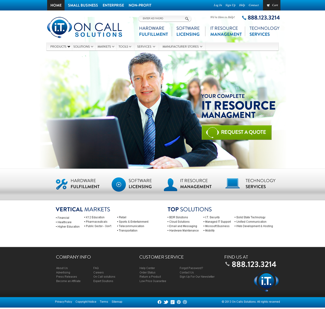 Web Design by Behriatech for I. T. On Call | Design #2083844