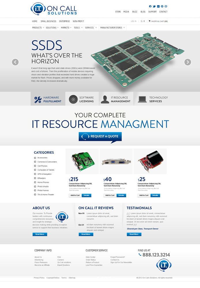 Web Design by Behriatech for I. T. On Call | Design #2089812