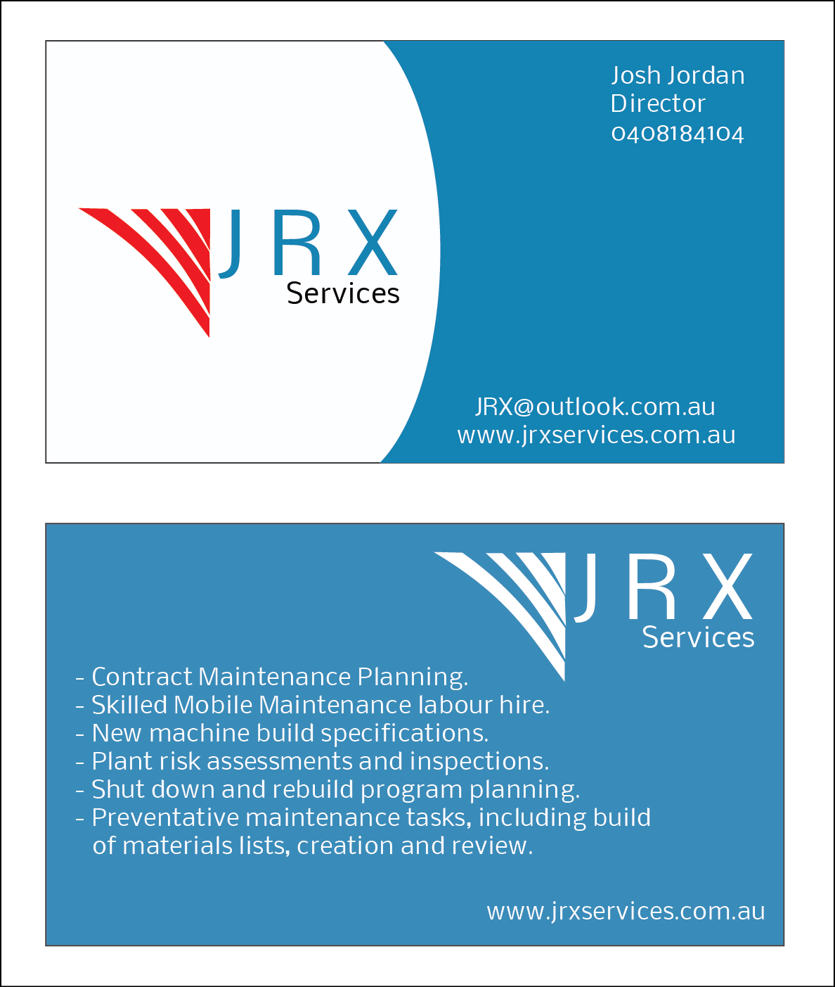 Business Card Design by dell95 for JRX Services | Design #2075807