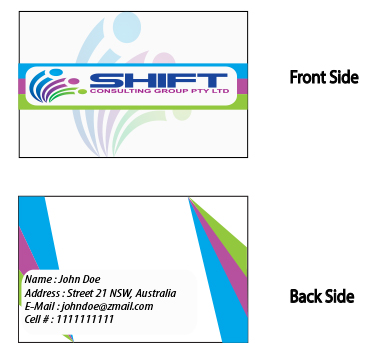 Business Card Design by Exclusive4U for Shift Consulting Group Pty Ltd | Design #2039841
