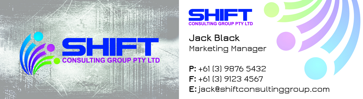 Business Card Design by MEDesigns for Shift Consulting Group Pty Ltd | Design #2038753