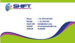 Business Card Design by idesignmore for Shift Consulting Group Pty Ltd | Design #2038713